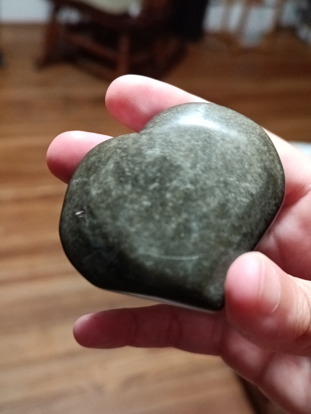 Polished Heart-Shaped Stone Black Obsidian